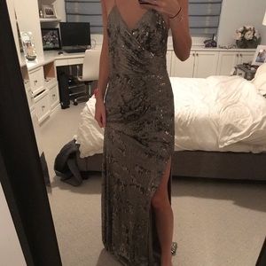 Dita Sequin Dress in Grey, Parker Black
